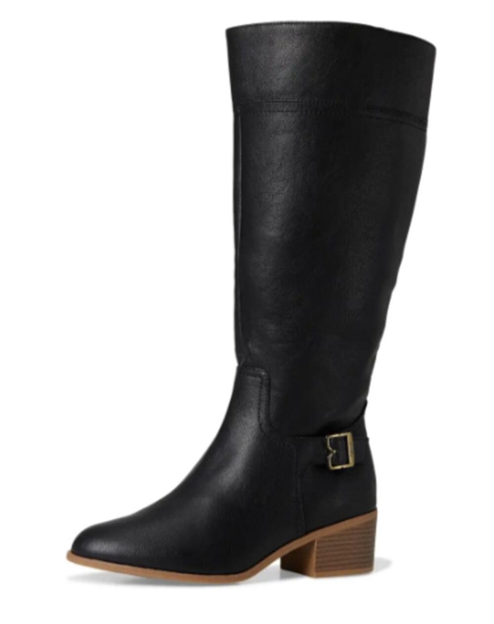 Dr. Scholls Womens Adeline Knee High Boots Size 7.5 M WIDE CALF Black NIB